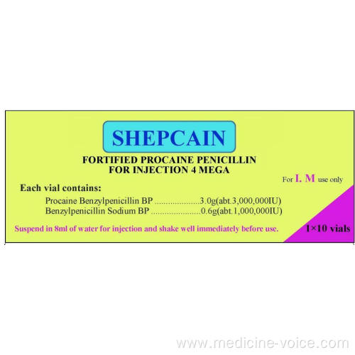 Fortified Procaine Penicillin for Injection 4Mega